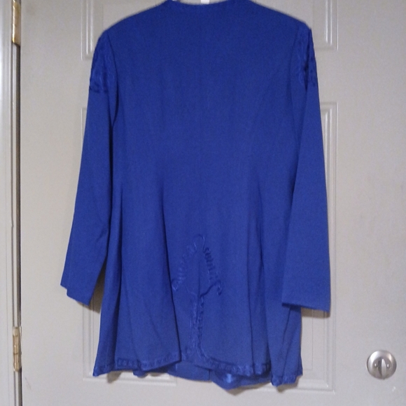 JUSTIN TAYLOR Blazer Tunic EMBROIDERD  Woman  Size 12 - Picture 2 of 14